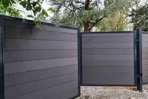 Charcoal Grey Driveway Double Gated Panel