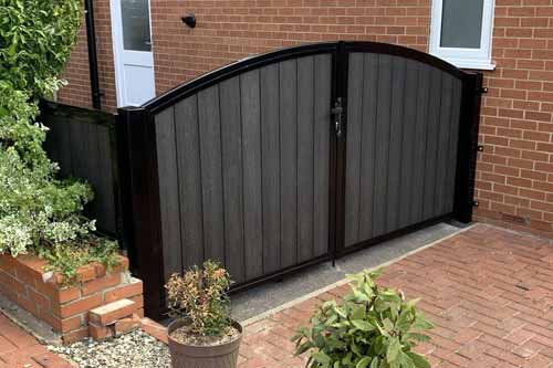 Arched Grey Double Composite Gate