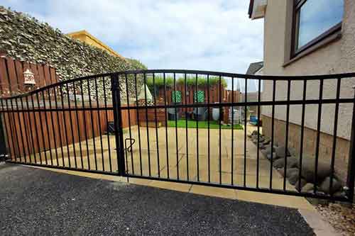 Double Arched Metal Garden Gate